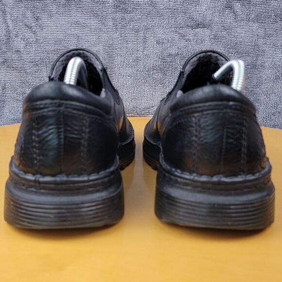 Dr Martens Tevin Shoes Men's Size 9 M Black Leather Air Cushion Elastic Slip-On - Picture 6 of 16